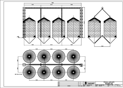 Drawing of a silo project in South Africa.